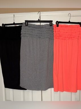 Target XL Strapless Swim Cover Ups - Gray, Black & Coral